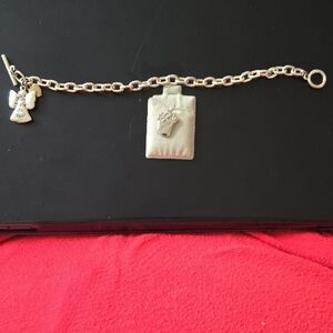 Elegant Silver Charm Bracelet